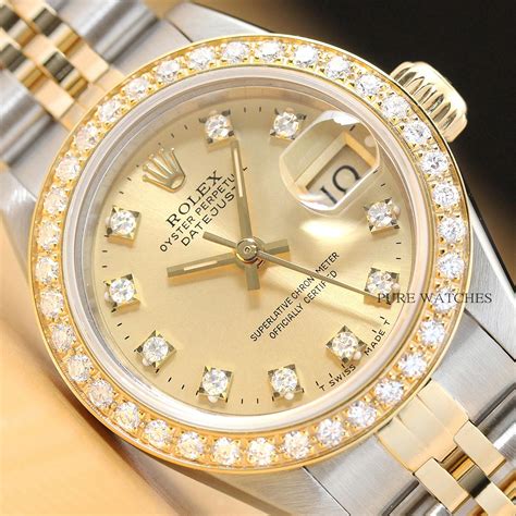 rolex 18k yellow gold stainless steel diamond 24 mm|rolex 18kt gold watch.